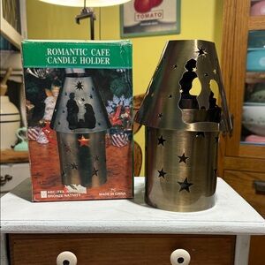 Bronze Nativity Candle Holder